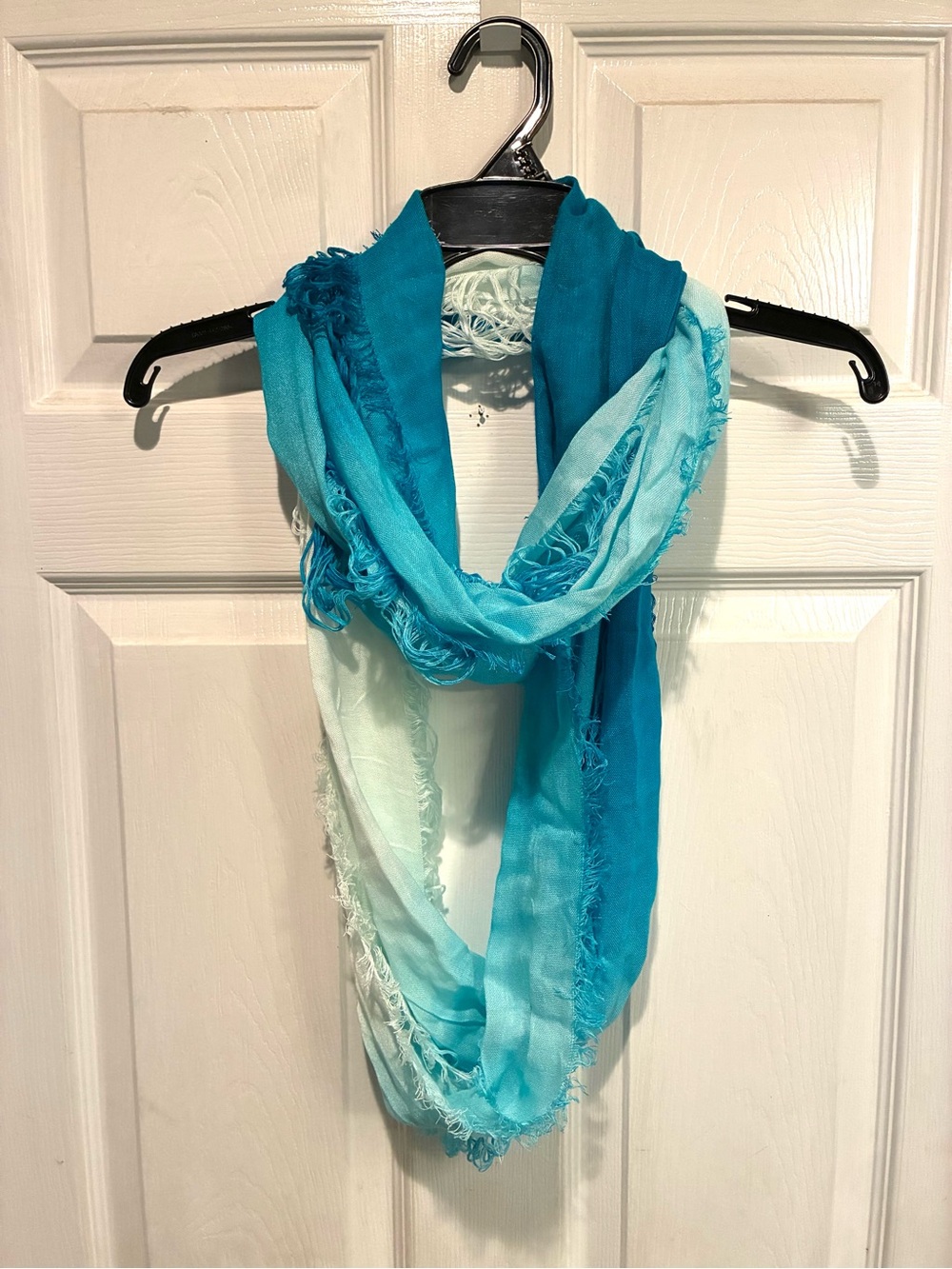 Light to Deep Teal Ombré Infinity Scarf - Women Accessories